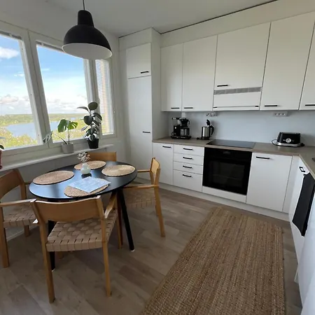 Valoisa Kaksio Merimaisemalla Keskustassa Apartmán